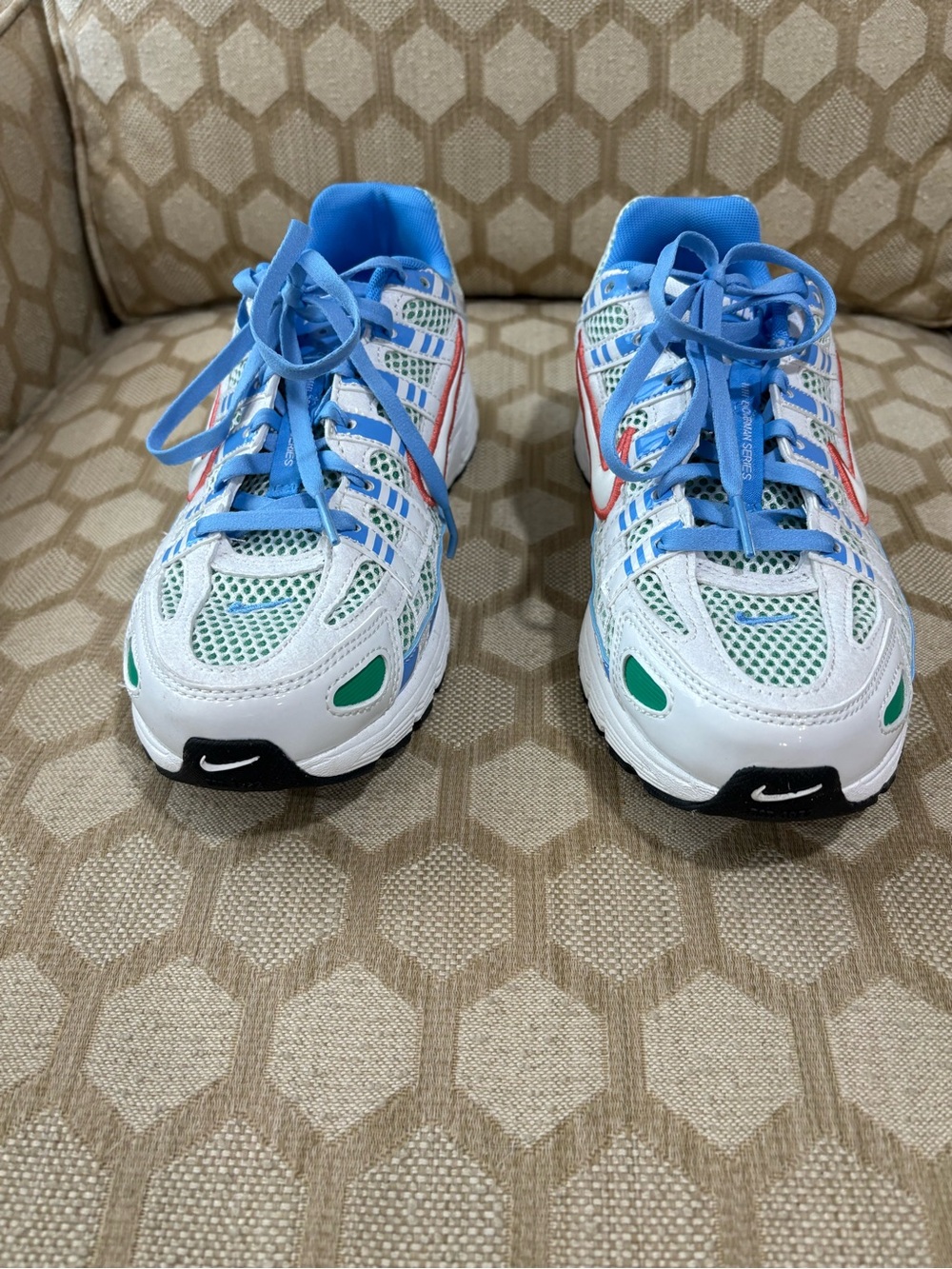 Nike P-6000 GS ‘White University Blue Green - Picture 2 of 7